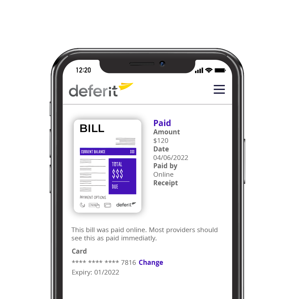 deferit app view bills deferit app view bills